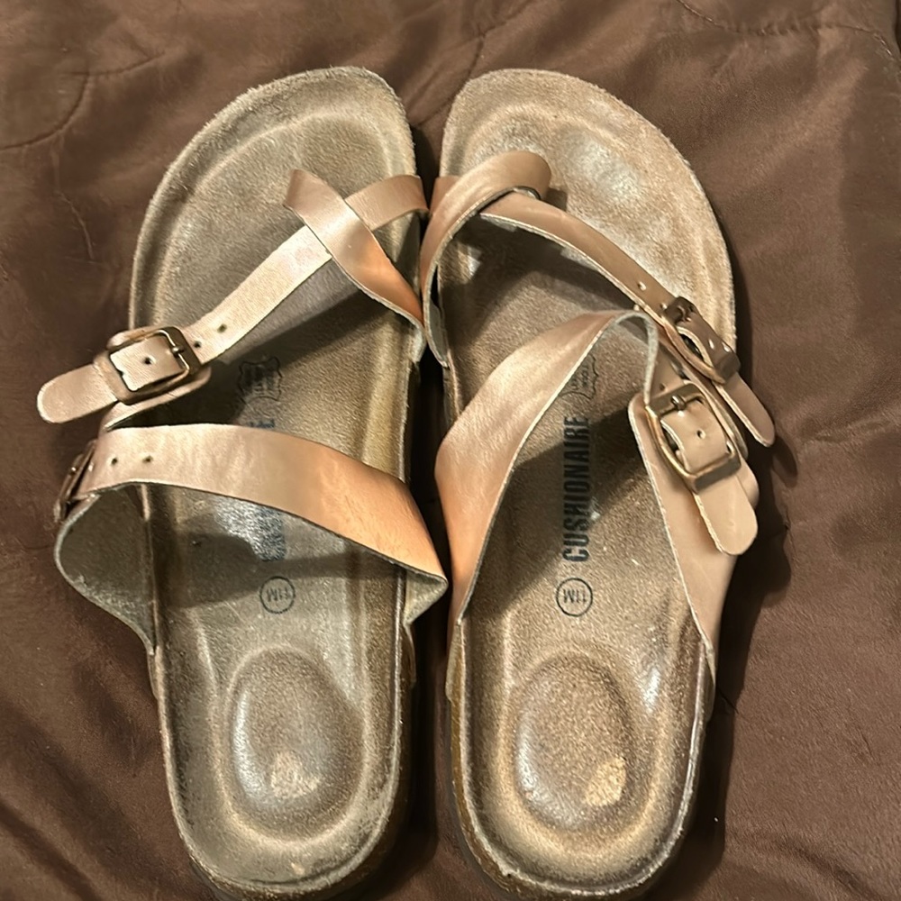 Rose Gold Birkenstock Style Sandals